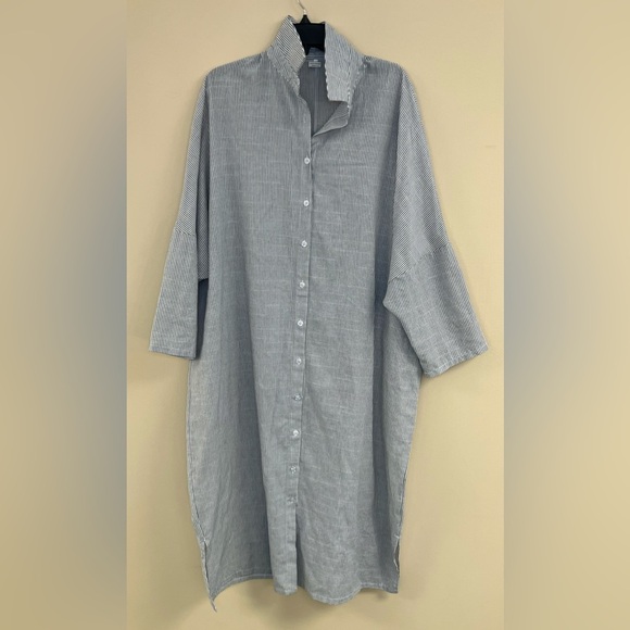 Tango Paradise Oversized Linen Beach Dress - Picture 1 of 7